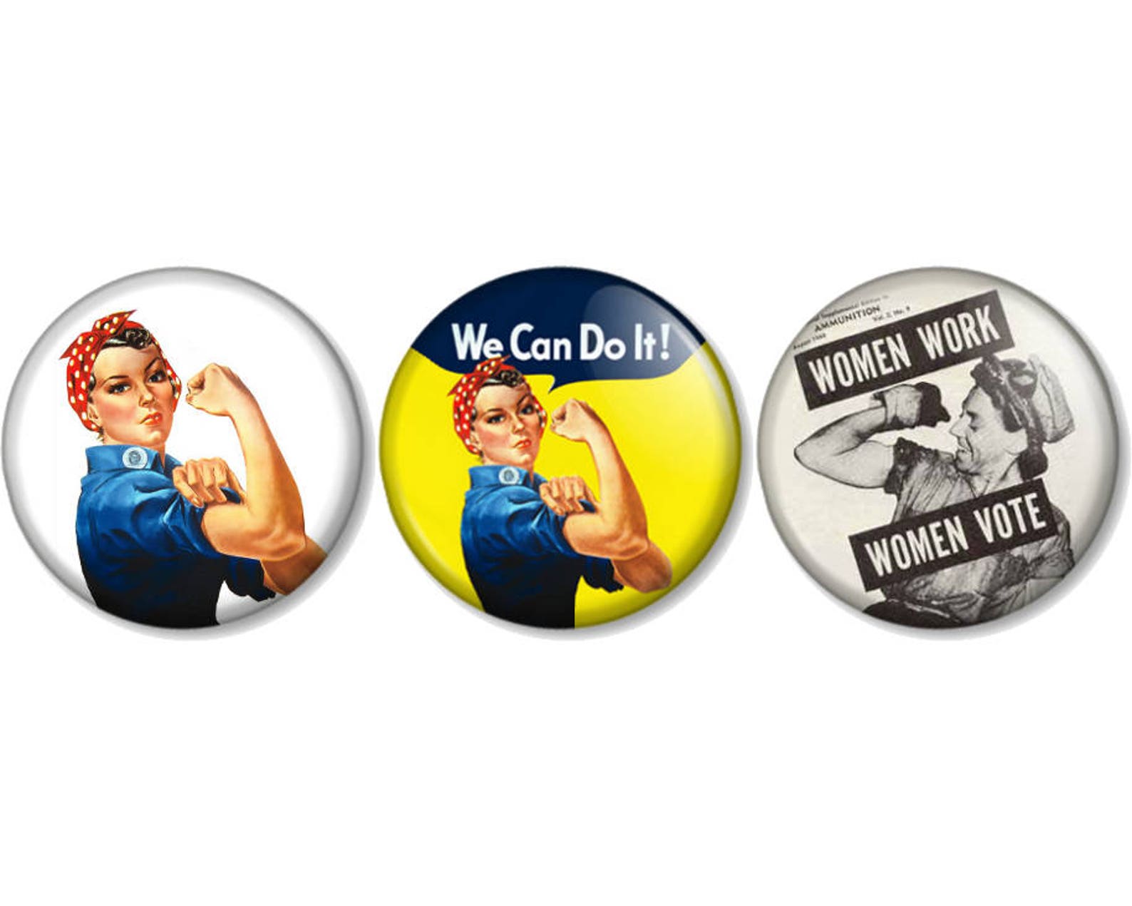 Rosie the Riveter 25mm / 1 1 Inch Pin Button Badges | Etsy