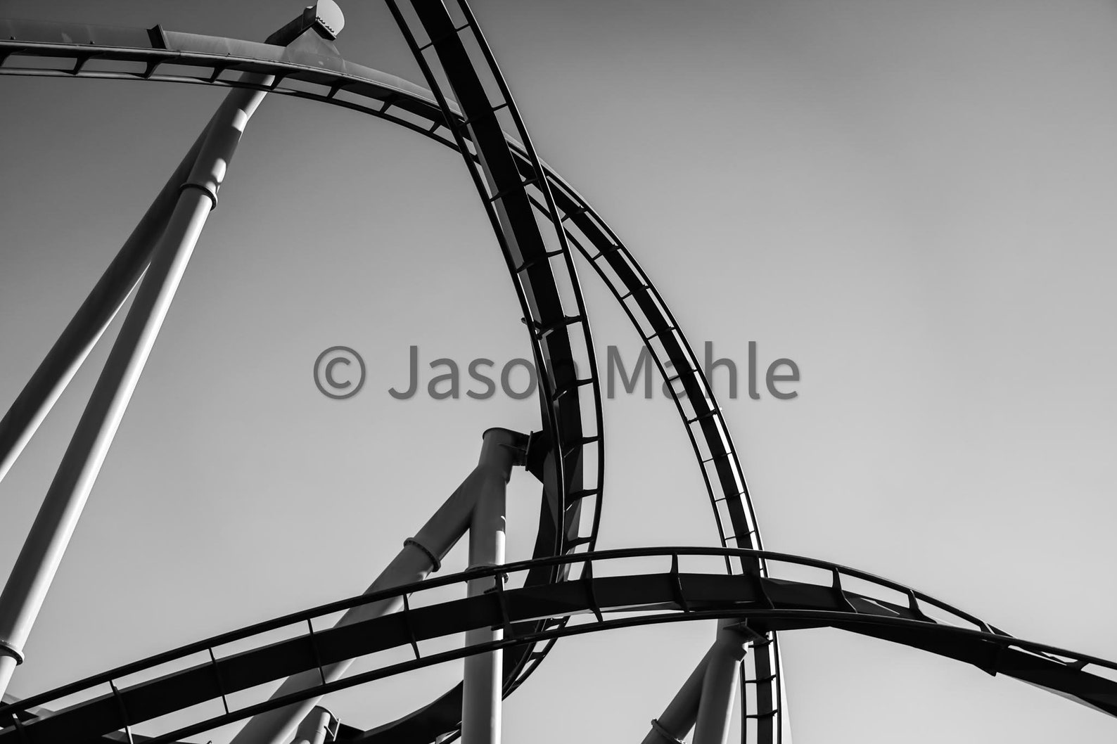 Roller Coaster / Black and White / B&W / Digital Download / - Etsy