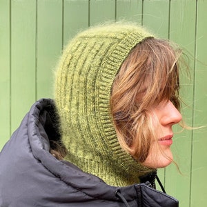 4 Styles Knitted Fashion Balaclava, Knitted Hat, Mohair Hat, Winter Hat, Knitted Hoods, Hood, Handmade, Ski Mask, Luxury Accessories The Green Mohair
