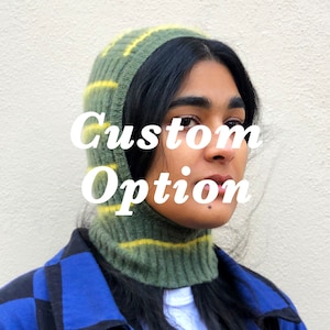CUSTOMISABLE Knitted Fashion Balaclava, Knitted Hat, Mohair Hat, Winter Hat, Knitted Hoods, Hood, Handmade