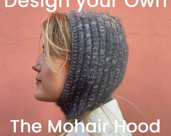 Op maat gebreide bivakmuts van mohair: handgemaakte wintercapuchon