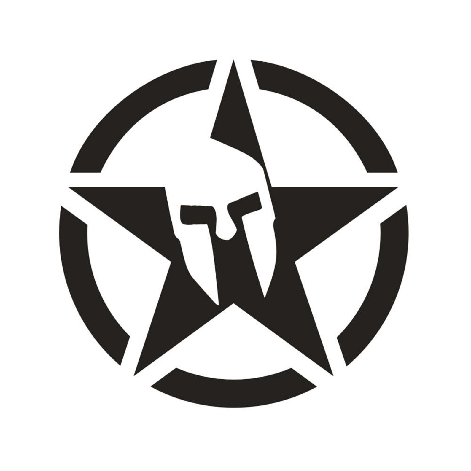 Spartan Star Vinyl Decal Sticker Jeep Truck Car Window Etsy