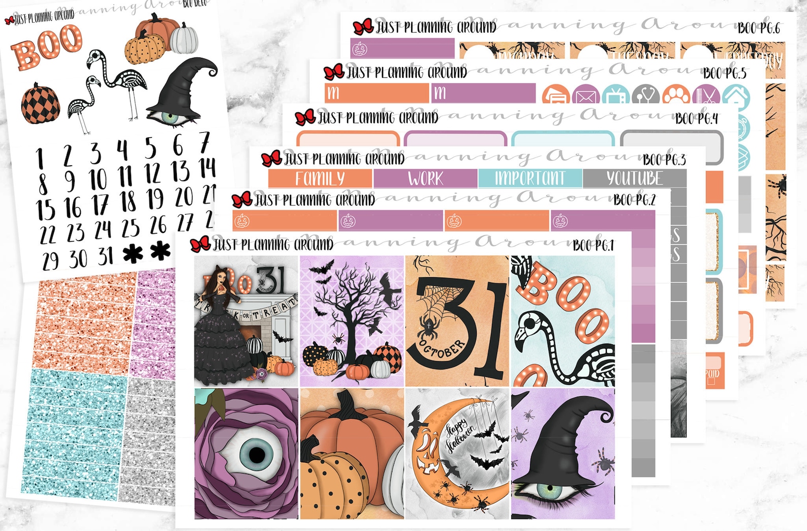 halloween-planner-kit-halloween-weekly-kit-halloween-planner-etsy