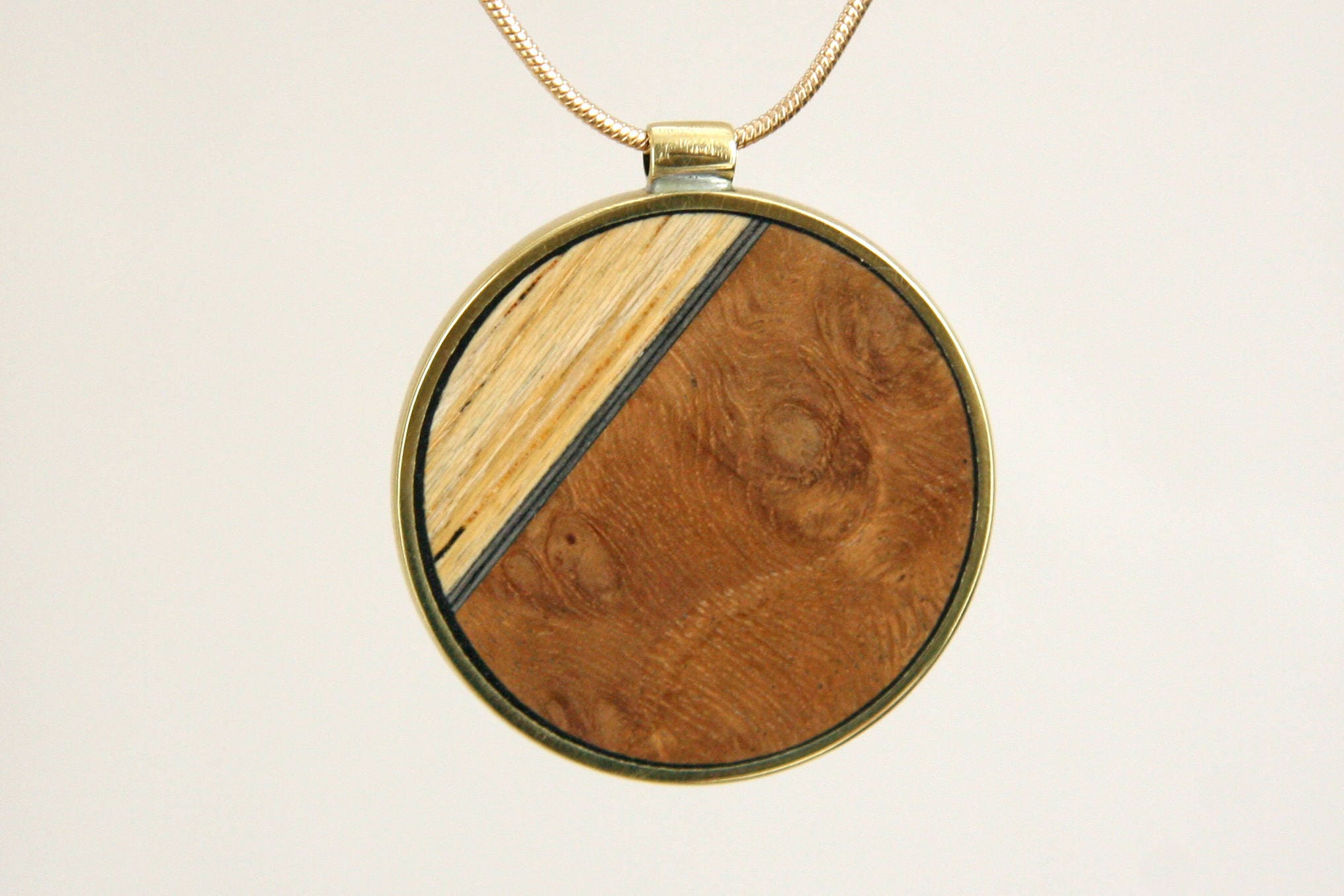 Wood Necklace Pendant Wooden Jewellery Etsy