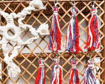 Americana Sleutelhanger Kwastje | Modern macrame-accessoire