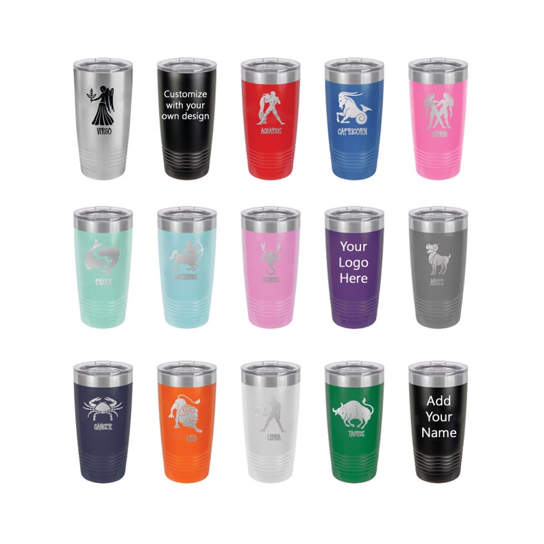 Custom 20 Oz Tumbler Zodiac Signs Birthday Tumbler Etsy
