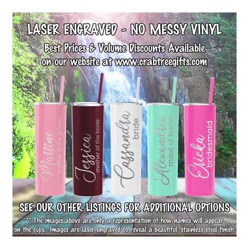 Personalized Skinny Tumbler With Straw Engraved Skinny Etsy