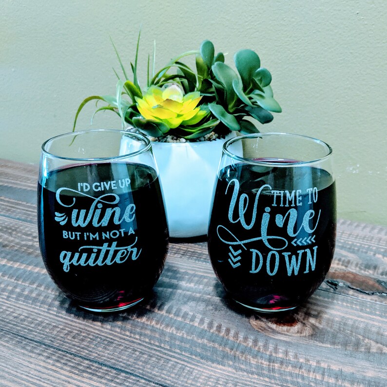 Fun Wine Glasses Volume 1 Laser Engraved Personalized Etsy