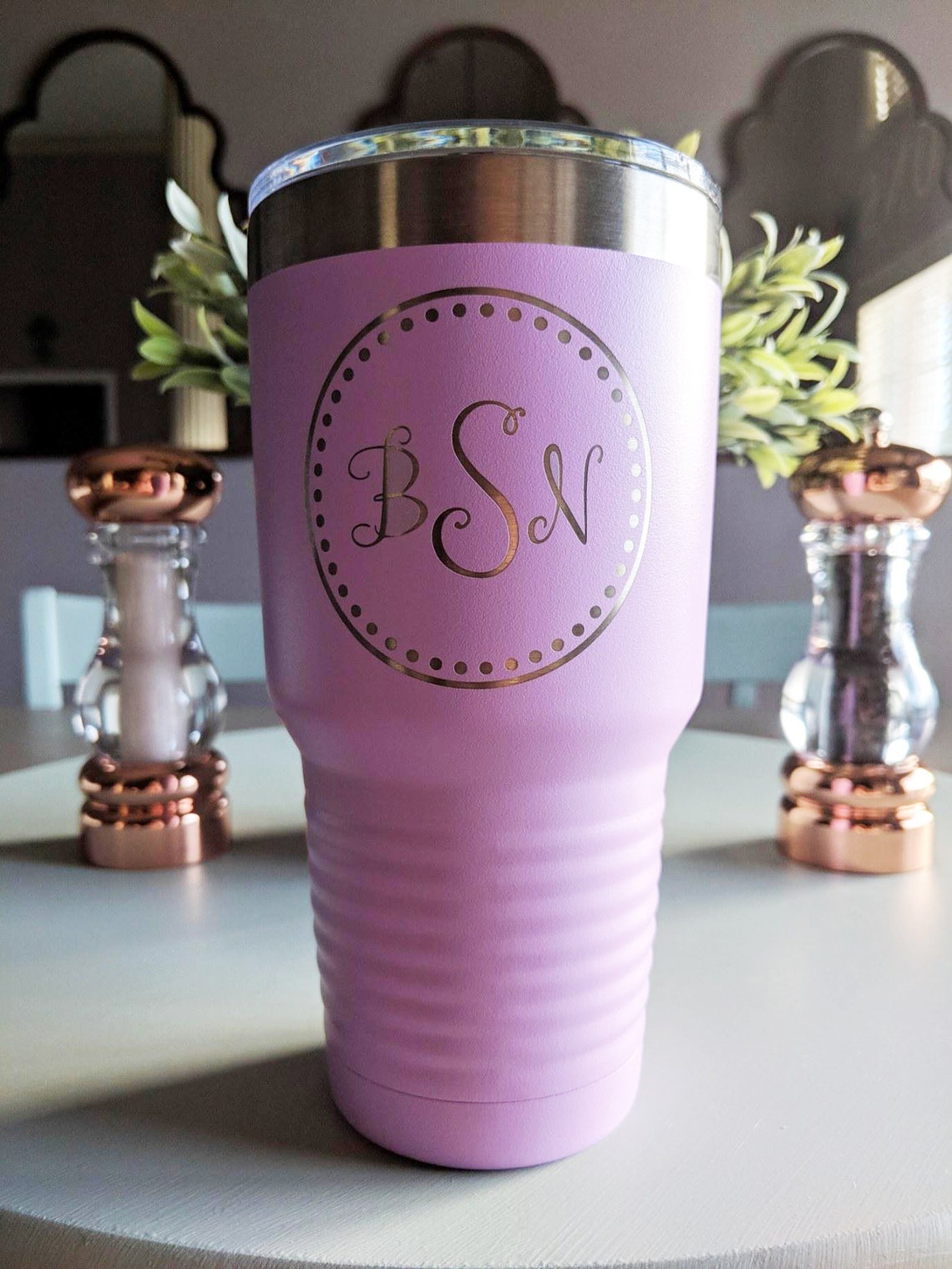Monogrammed Tumbler Engraved Tumbler Personalized Laser Etsy