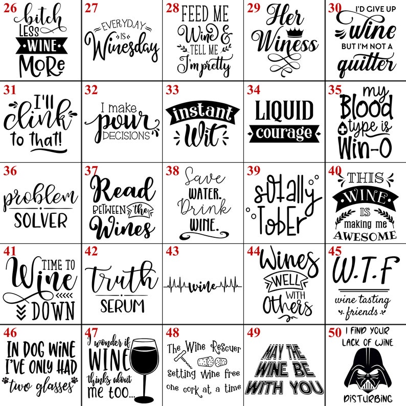 Fun Wine Glasses Volume 1 Laser Engraved Personalized Etsy