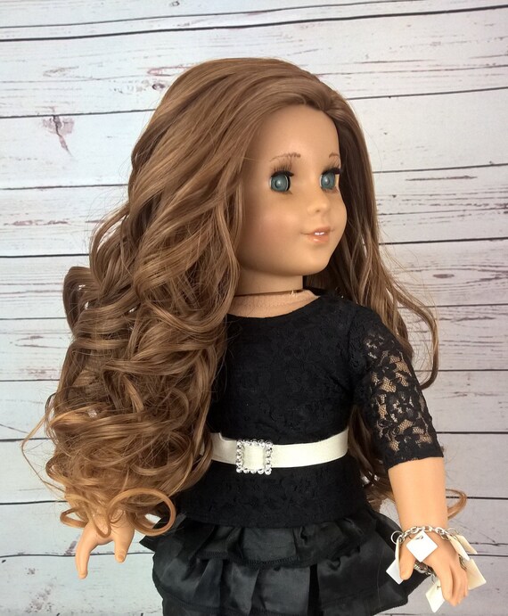 American Girl doll Natural wig Coffe Heat safe Fits most 18/'/'dolls Blythe OG
