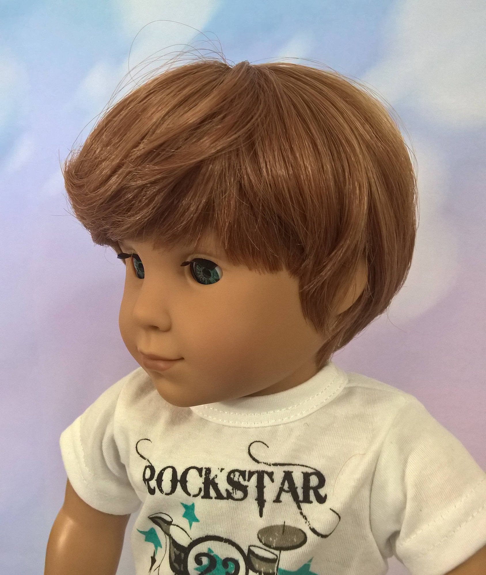 Custom 1011 Doll Wig Fits Most 18 BOY Dolls Gold Etsy
