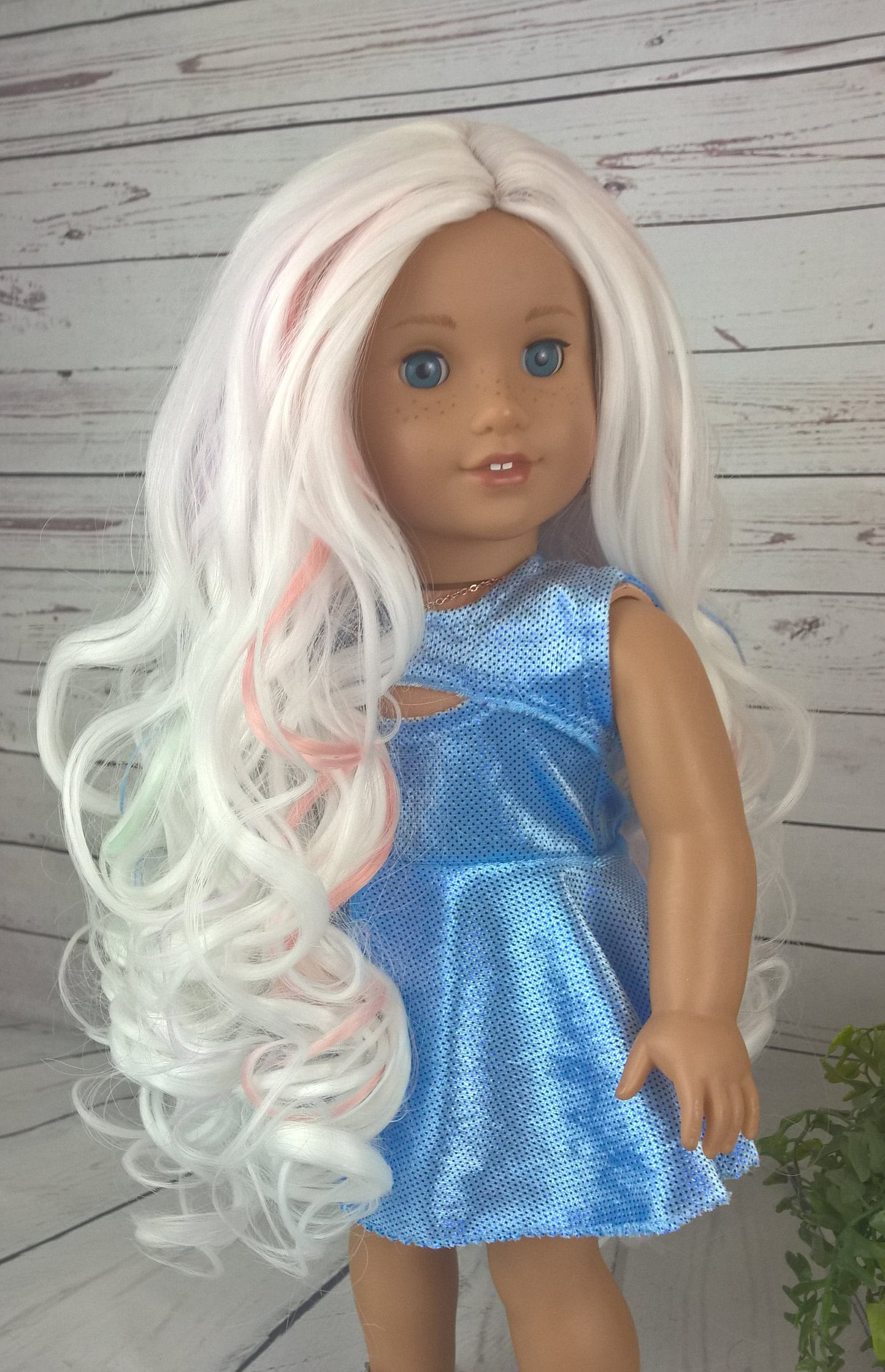 Custom 1011 Doll Wig Fits Most 18 Dolls White Etsy