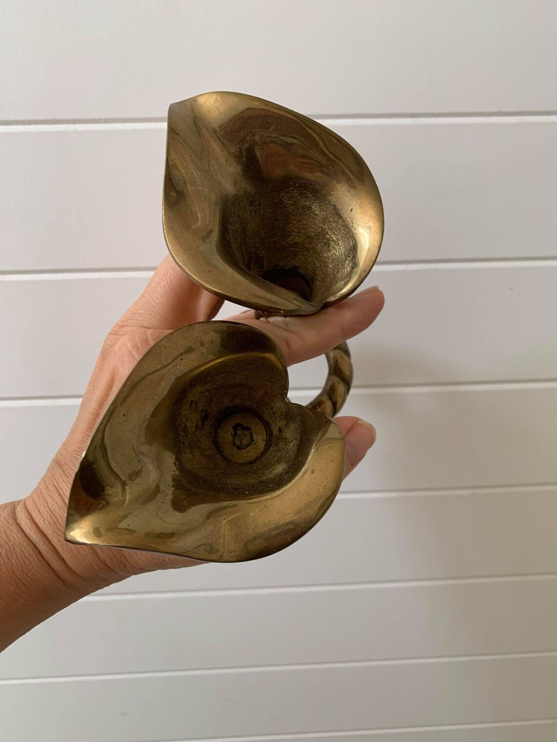 Vintage Mid Century Brass Calla Lily Flower Candle Holders Etsy