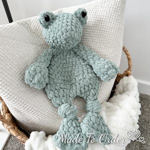 Crochet Frog Lovey: Handmade Snuggle Buddy (15")