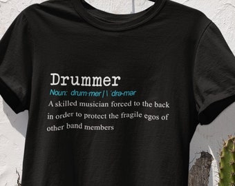 Funny Drummer shirt, band gift, drummer definition, love drums, neglected  drummer gift, music teacher gift