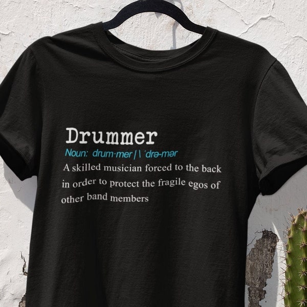 Chemise de batteur drôle, cadeau de groupe, définition de batteur, batterie d’amour, cadeau de batteur négligé, cadeau de professeur de musique