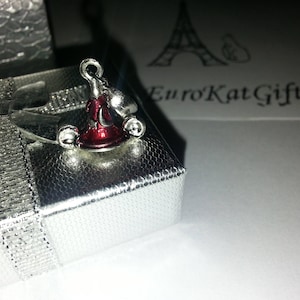 Silver Charm, Magic Hat cartoon European  CZ charm, 925 Silver Charm Jewelry, Charm Bracelet Jewelry, Gifts for her. Gifts for mom