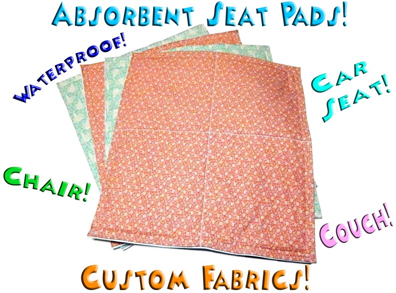 Absorbent Seat Pads Custom Waterproof Chair Pad Etsy