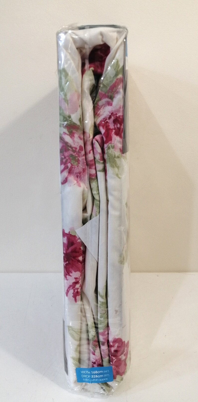 DUNELM ANNABELLA Pink Rose Pencil Pleat Curtains & Tiebacks Etsy