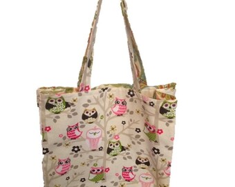 Owl/Paisley ReversibleTote