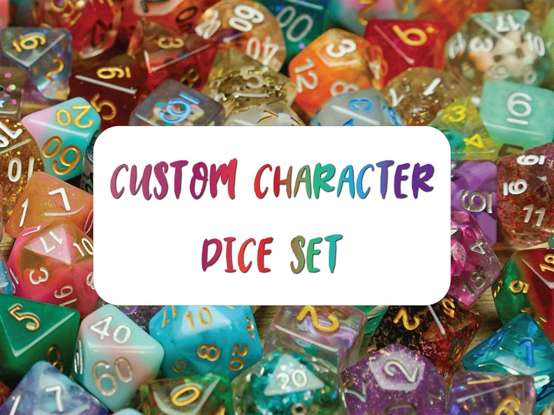 Custom Character Dice Set Etsy