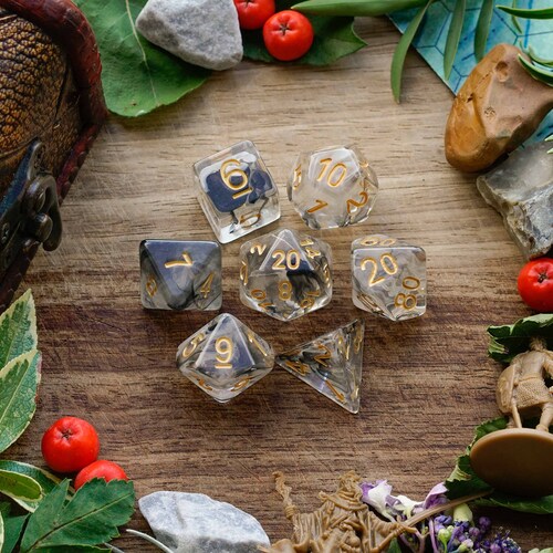 Gaseous Form Resin Dice Set D D Dice Gift Set 7 Piece Etsy