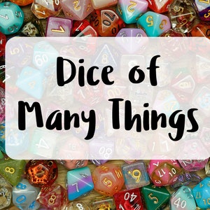 The Dice of Many Things | Premium Blind Bag of Dice | 7 Piece Polyhedral Dice Set | Pathfinder, Dungeons and Dragons, Tabletop Games