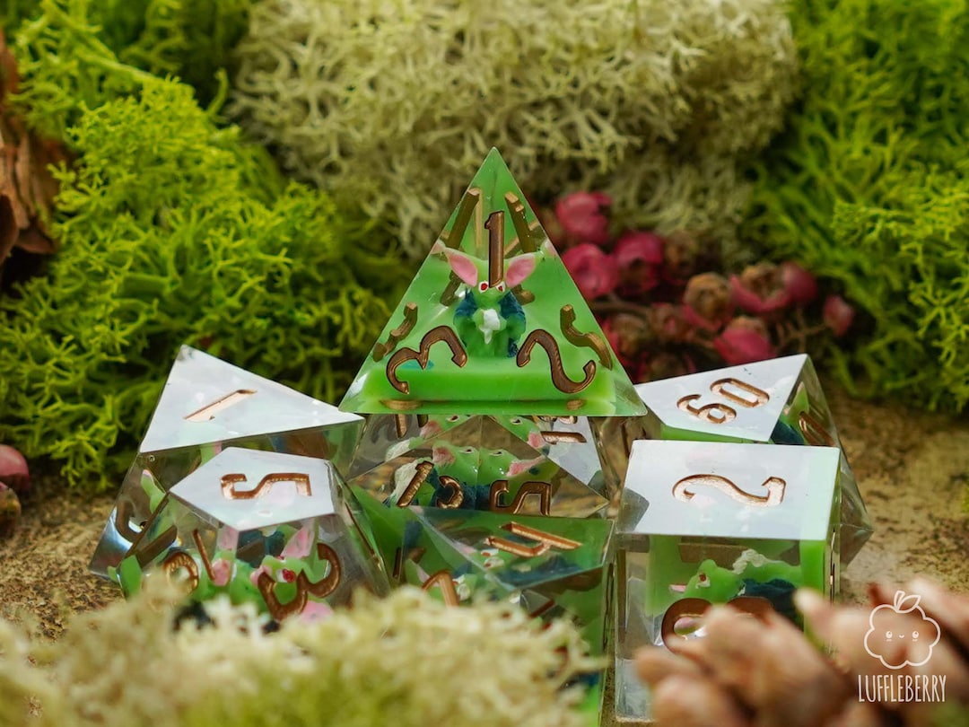 Dice Goblin Sharp Edge Dice With Box D&D Dice Gift Set 7 Etsy