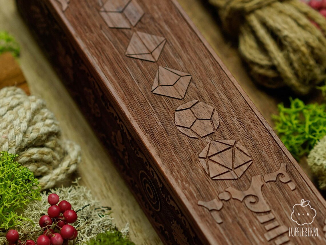 D&D Sword Dice Box Walnut Wood DnD/TTRPG Dice Accessory Etsy