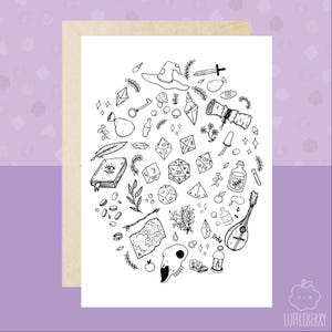 D&D Geared for Adventure Card | Funny DnD/RPG Card | A6 Card with Kraft Envelope | Pathfinder, DnD, Tabletop Games