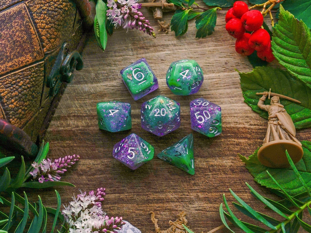 Toxic Venom Resin Dice Set D&D Dice Gift Set 7 Piece Etsy UK