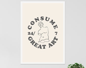 Consume Great Art Poster A6 A5 A4 A3 A2 A1 Print Office Home Wall Museum Gift Graphic Eco Print Cafe Decor Fan Cute Vintage Retro Art Venus