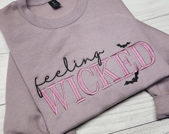 Feeling Wicked Halloween Embroidered Sweatshirt