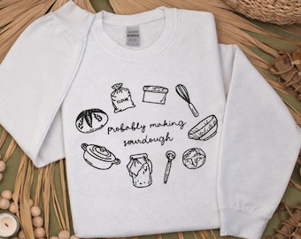 Wahrscheinlich Sauerteig Besticktes Sweatshirt