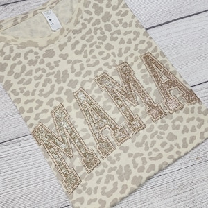 MAMA T-Shirt, Leopard Pattern Shirt