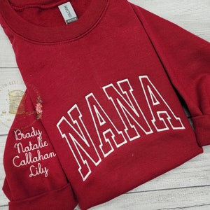 Personalized NANA Sweatshirt, Grandma Gift