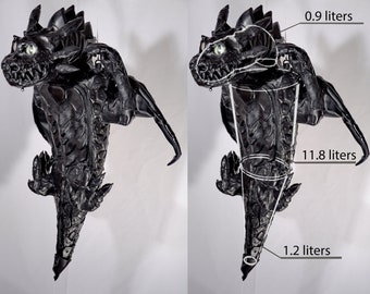 Dragon backpack with removable wings. "Jason edition". Option replacing wings with crest/wings separately on straps.