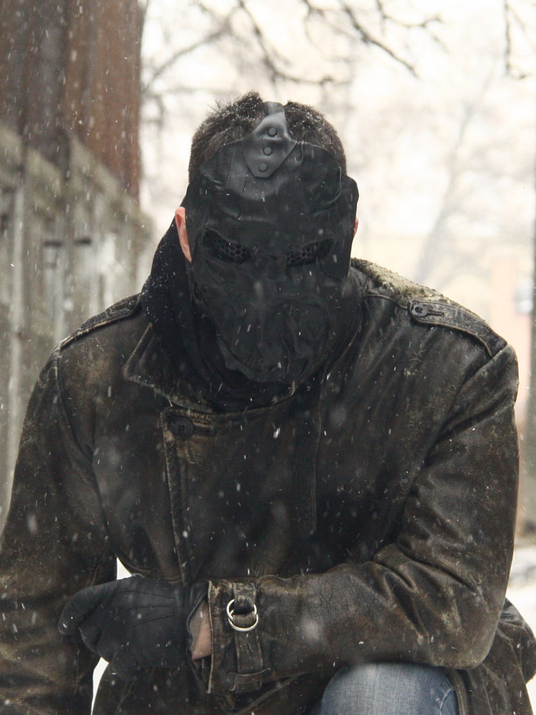 Black Leather Mask of Furious Fighter Maximum Matte +