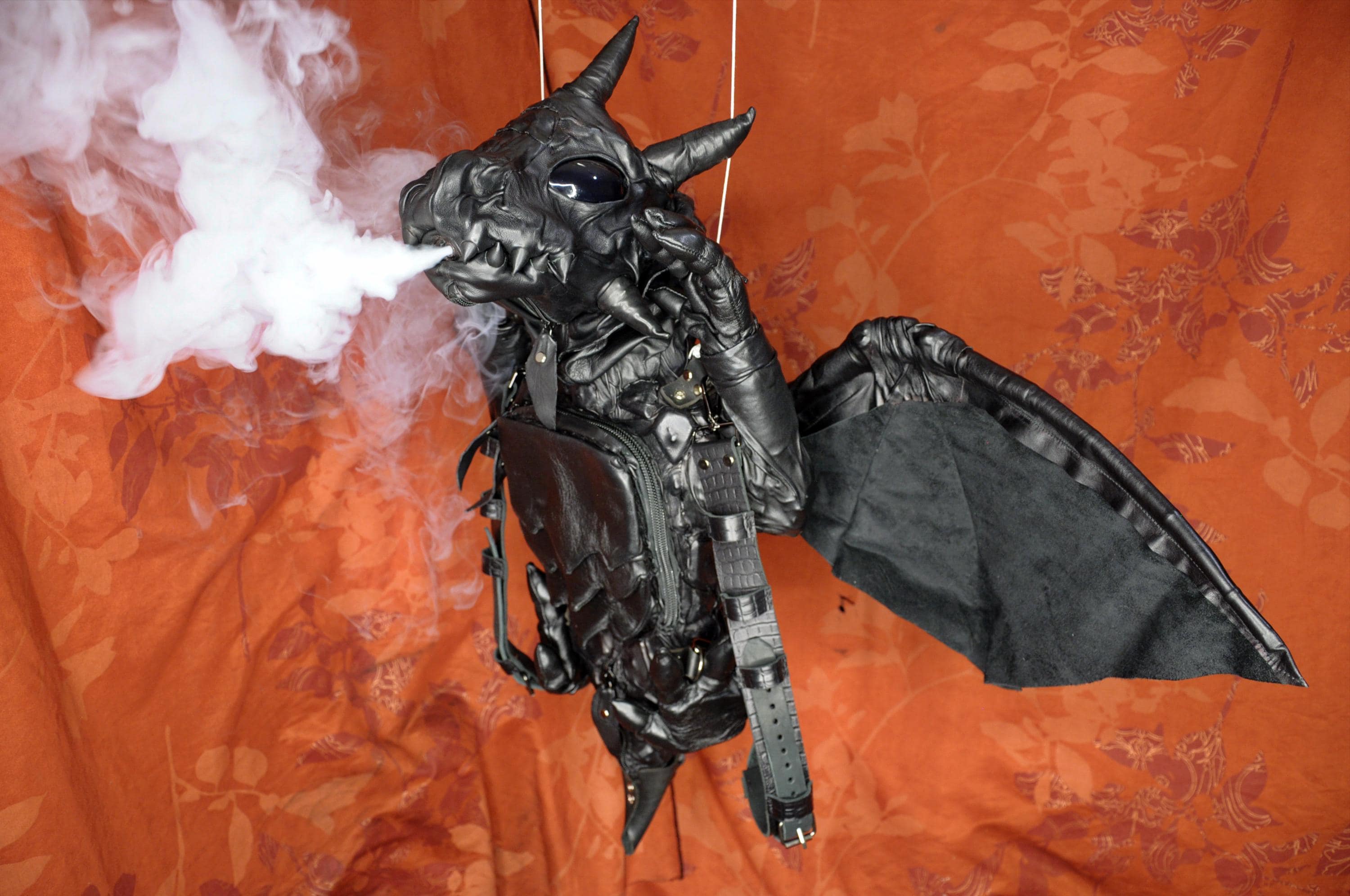 baby dragon leather backpack Baby Dragon Leather Backpack with Transforming Wings & Fog Machine Kit