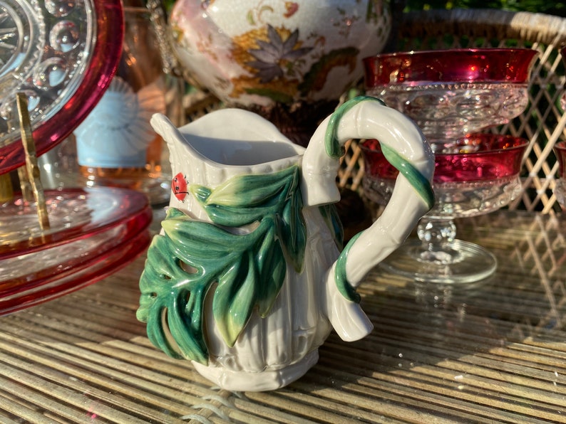 Lady bug and leaf relief Pitcher