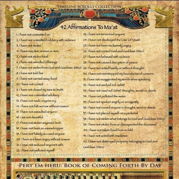 The 42 Laws Of  Ma'at