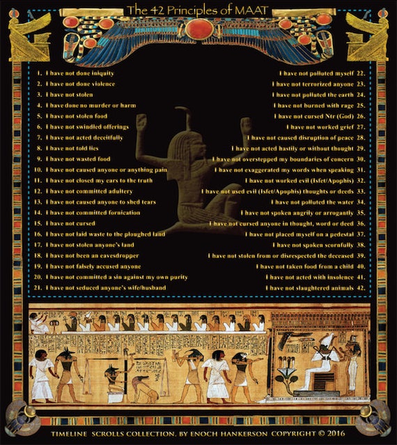 42 Laws Of Maat Printable 42 Laws Of Maat Printable