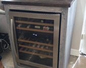 X large Single one bay mini fridge cabinet Farmhouse style cabinet x large wine fridge