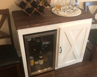 Mini Fridge Cabinet Etsy