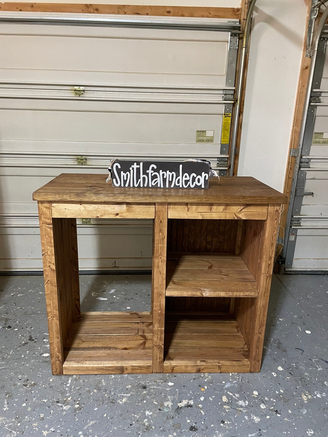 Coffee Bar With Opening for a Mini or Wine Fridge /rustic Coffee Bar