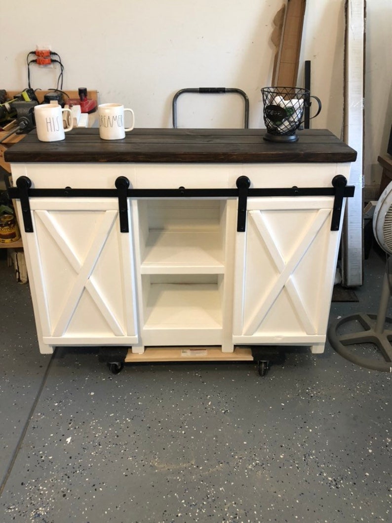 sideboard kitchen cabinet on Media Center With Barn Door Slider Smaller In Size With Farmhouse Style Tv Stand Storage Cabinet Sideboard Home Living Living Room Furniture