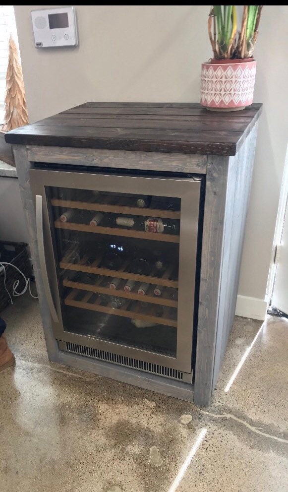 X Large Single One Bay Mini Fridge Cabinet Farmhouse Style X Large Single One Bay Mini Fridge, Mini Refrigerator Cabinet