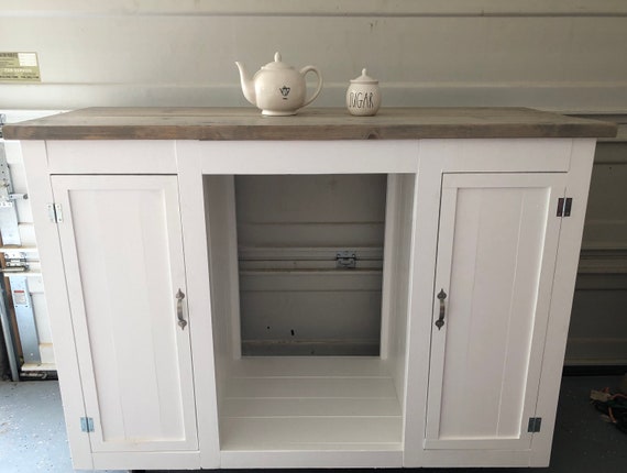 Modern Style Custom Build Mini Fridge Cabinet With Two Hinged Modern Style Custom Build Mini Fridge