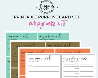 Mission Board, Motivation, Passion planner, Goal planner, 2019 planner, Vision Board Cards, Mission Planner, Busy Board, Note Cards